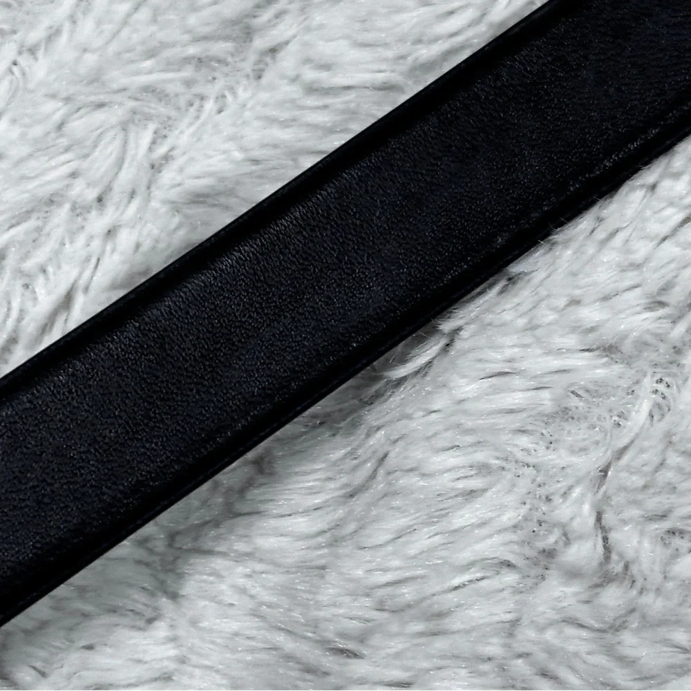 Liz & Co. Brown and Black Leather Reversible Skinny Belt, Gold & Silver  L, NWT